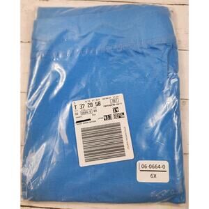 Dreams Co., Elastic Waist Drawstring Shorts, 100% Cotton, Blue, Women's Size 6X